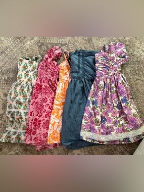 Girls Sundress’s Bundle - Pink, Orange, Blue, Purple